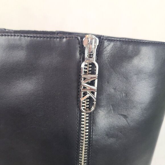 New MICHAEL KORS Women's (9.5) Black Regan Leather Riding Boots $442.95 - Picture 6 of 8